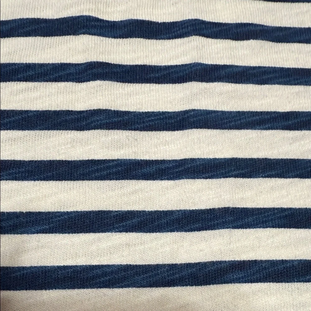 JCrew XS/S Striped Navy and White Shirt